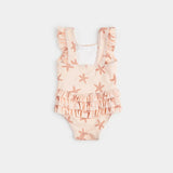 Starfish Print On Rose One-Piece Swimsuit | Petit Lem | Petit Lem | Jenni Kidz