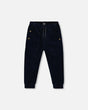 Stretch Corduroy Jogger Pants Navy | Deux par Deux | Jenni Kidz