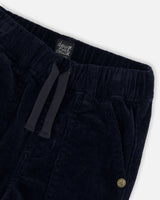 Stretch Corduroy Jogger Pants Navy | Deux par Deux | Jenni Kidz