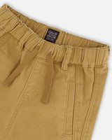 Stretch Twill Cargo Jogger Pants Dark Beige | Deux par Deux | Jenni Kidz