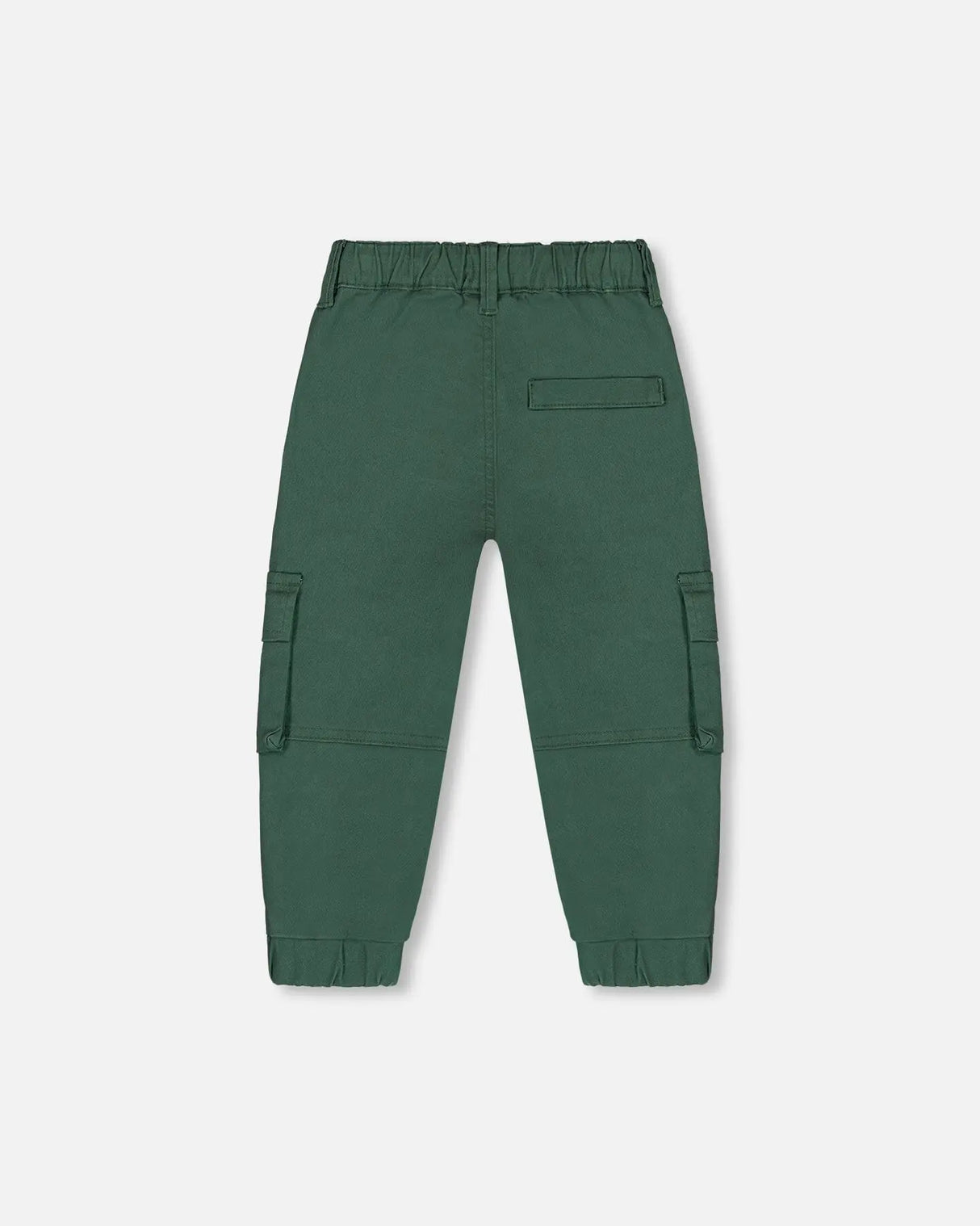 Stretch Twill Cargo Jogger Pants Forest Green | Deux par Deux | Jenni Kidz