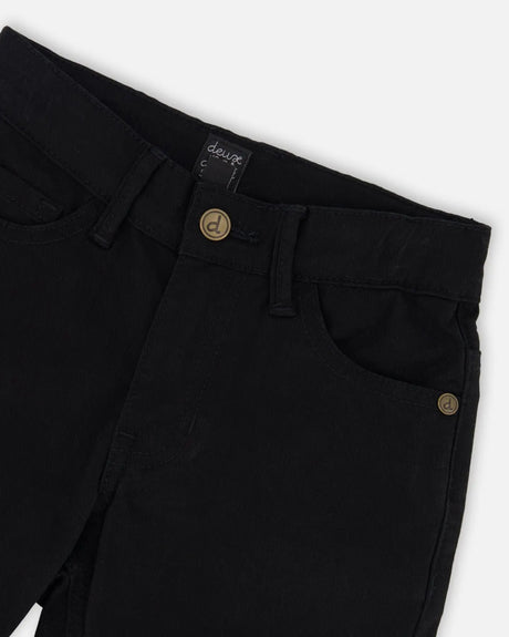 Stretch Twill Pants Black | Deux par Deux | Jenni Kidz