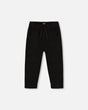 Stretch Twill Pleated Knee Jogger Pants Black | Deux par Deux | Jenni Kidz