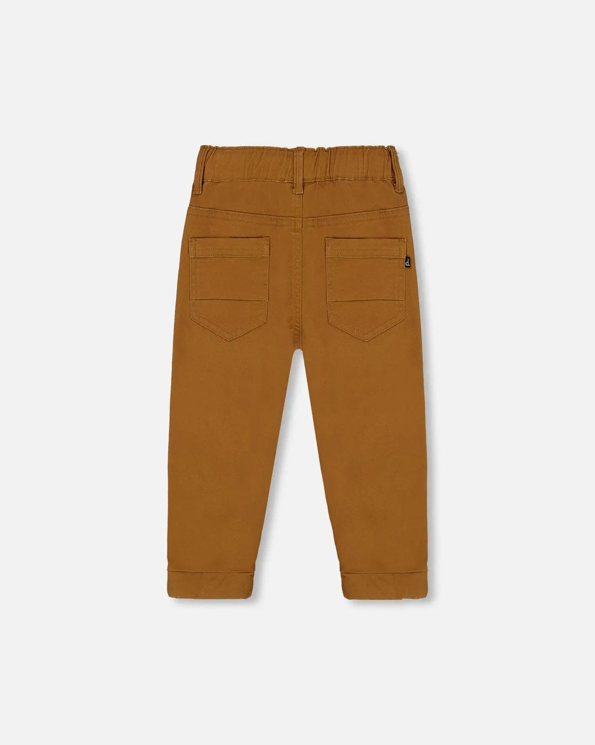 Stretch Twill Pleated Knee Jogger Pants Caramel Brown | Deux par Deux | Jenni Kidz