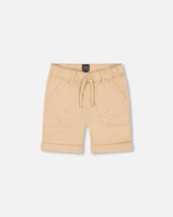 Stretch Twill Short Beige | Deux par Deux | Jenni Kidz