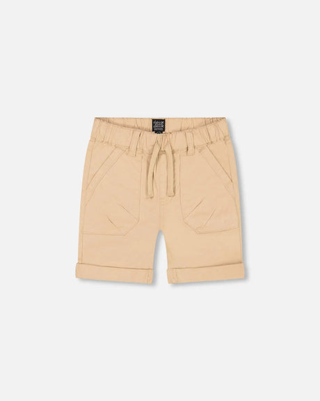 Stretch Twill Short Beige | Deux par Deux | Jenni Kidz