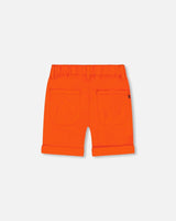 Stretch Twill Short Tangerine | Deux par Deux | Jenni Kidz