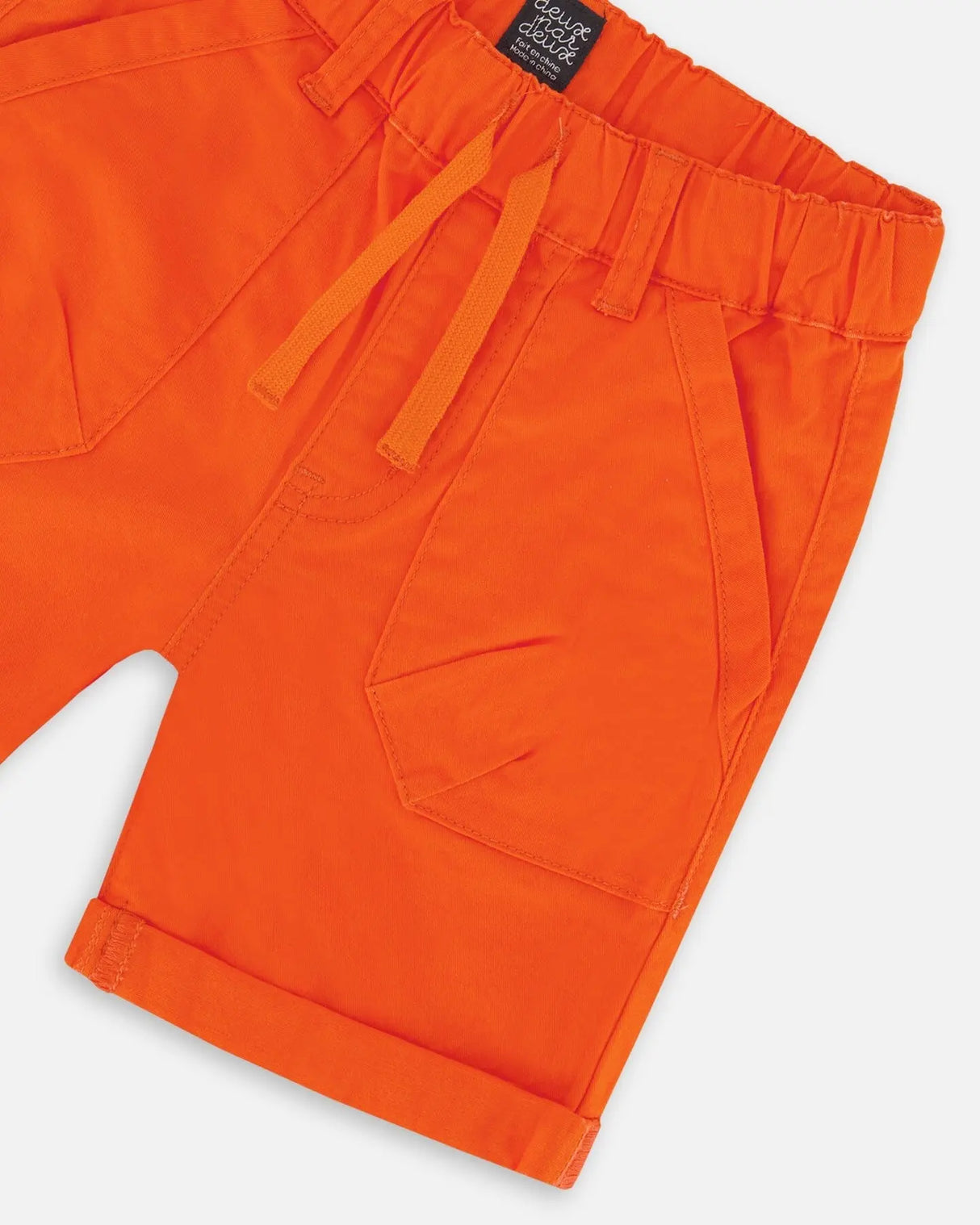 Stretch Twill Short Tangerine | Deux par Deux | Jenni Kidz