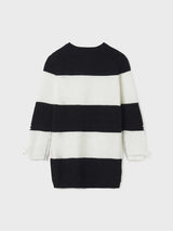 Striped Knit Girls Dress  Black & White | Mayoral | Mayoral | Jenni Kidz