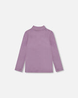 Super Soft Brushed Mock Neck Top Lilac | Deux par Deux | Jenni Kidz