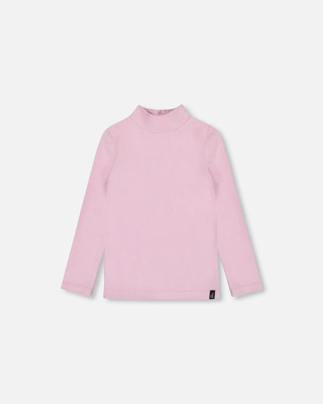 Super Soft Brushed Mock Neck Top Pink Lavender | Deux par Deux | Jenni Kidz