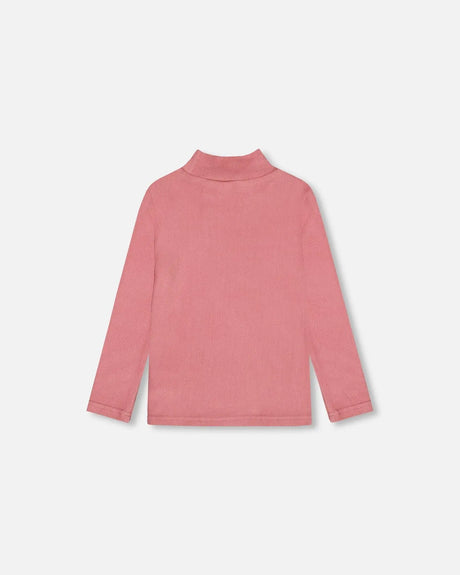 Super Soft Brushed Mock Neck Top Pink | Deux par Deux | Jenni Kidz