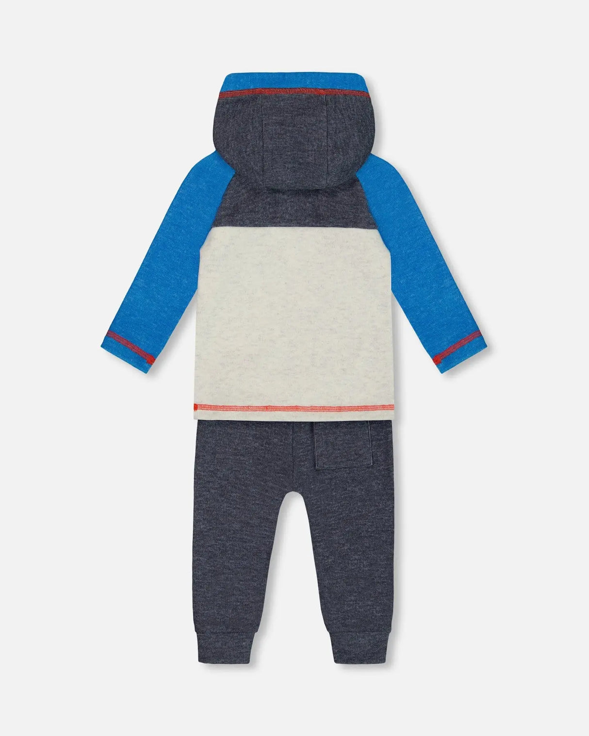 Super Soft Hooded Top And Brushed Jersey Pant Set Navy | Deux par Deux | Jenni Kidz