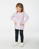 Super Soft Tunic With Heart Light Purple Mix | Deux par Deux | Jenni Kidz