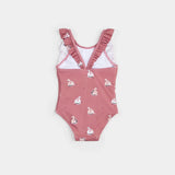 Swan Balloon Print On Jazzberry One-Piece Swimsuit | Petit Lem | Petit Lem | Jenni Kidz