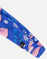 Swimwear Headband Royal Blue Printed Pink Lemon | Deux par Deux | Jenni Kidz