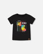 T-Shirt Black Dinosaur Print | Deux par Deux | Jenni Kidz