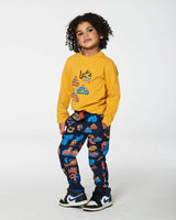 T-Shirt With Print Mustard Yellow | Deux par Deux | Jenni Kidz