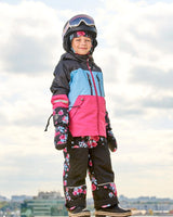 Technical Mittens Black Printed Roses | Deux par Deux | Jenni Kidz