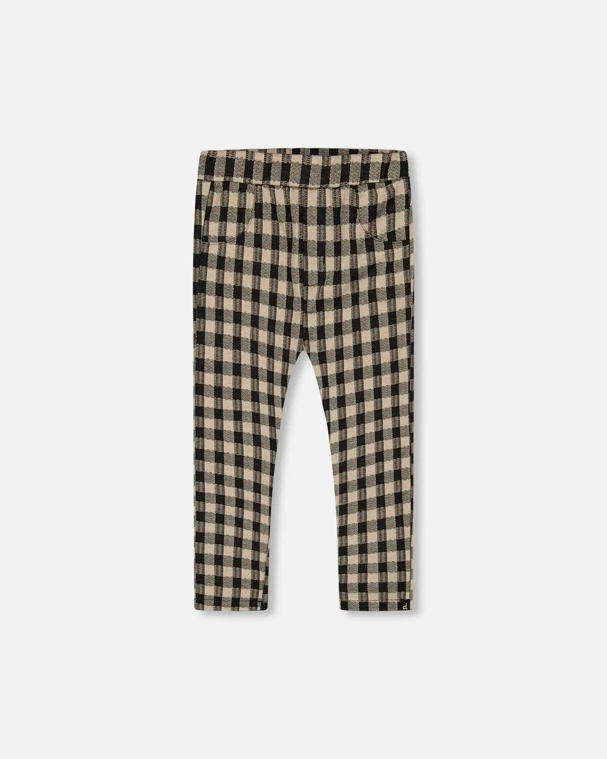 Treggings Plaid Black And Beige | Deux par Deux | Jenni Kidz