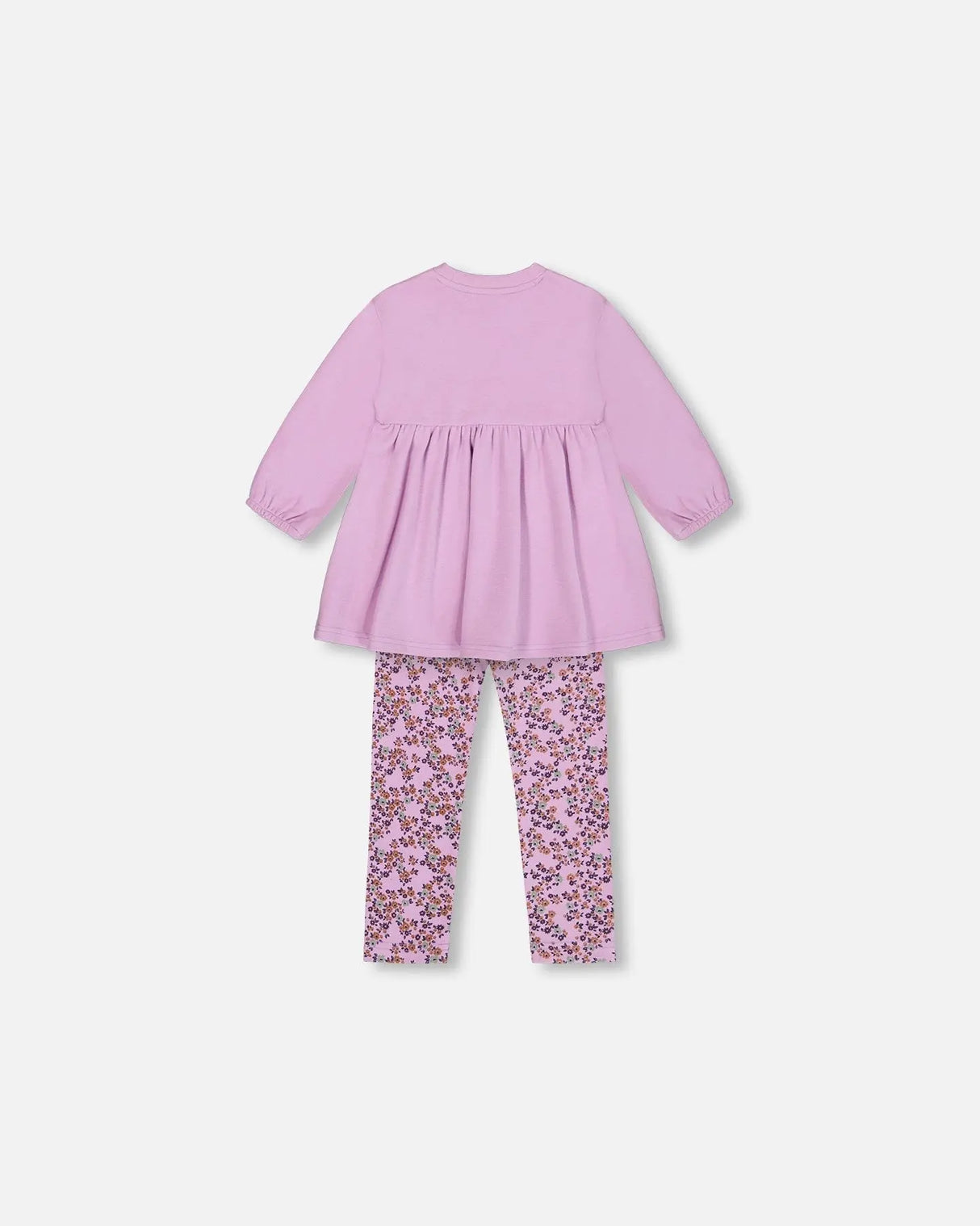 Tunic And Printed Leggings Set Lilac Mini Flowers | Deux par Deux | Jenni Kidz