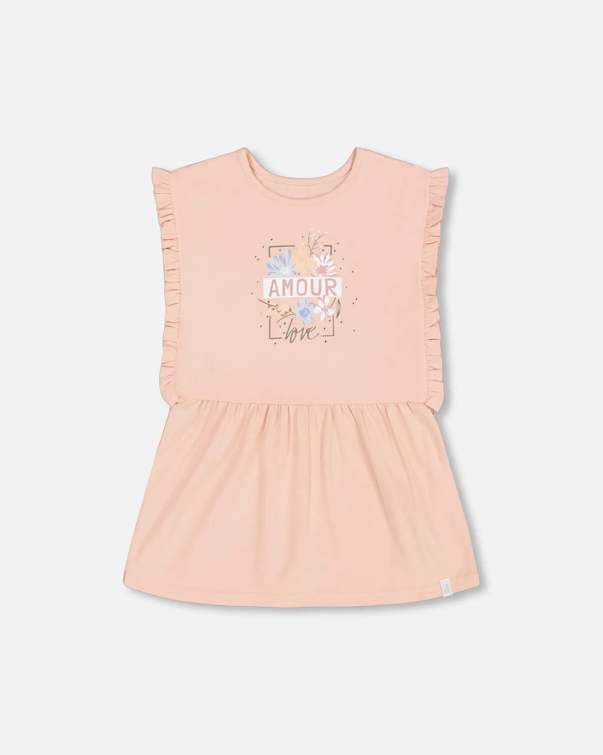 Tunic With Frills And Print Blush Pink | Deux par Deux | Jenni Kidz