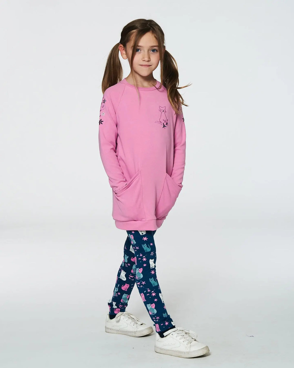 Tunic With Front Pocket Pink | Deux par Deux | Jenni Kidz