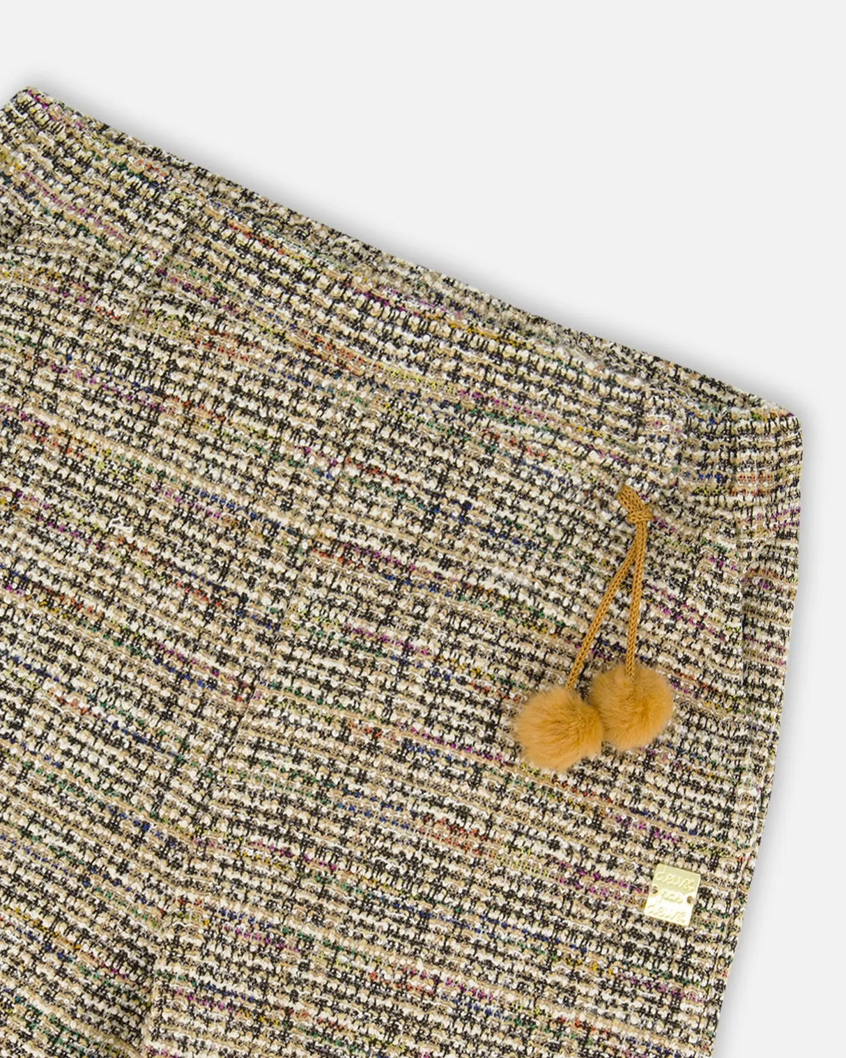 Tweed Flare Pants Beige And Black | Deux par Deux | Jenni Kidz