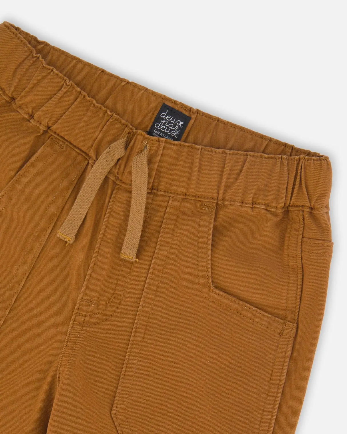 Twill Jogger Pants With Patch Pockets Brown | Deux par Deux | Jenni Kidz