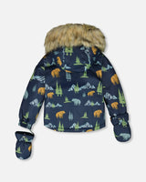 Two-Piece Baby Play Snowsuit Blue Gray | Deux par Deux | Jenni Kidz