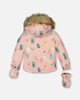 Two Piece Baby Snowsuit Sage Green And Printed Cats | Deux par Deux | Jenni Kidz