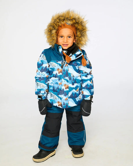 Two-Piece Discover Snowsuit Dark Teal | Deux par Deux | Jenni Kidz