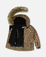 Two-Piece Play Snowsuit Beige Leopard | Deux par Deux | Jenni Kidz