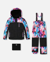 Two-Piece Play Snowsuit Black Butterfly Print | Deux par Deux | Jenni Kidz