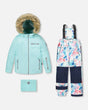 Two-Piece Play Snowsuit Blue Flower Print | Deux par Deux | Jenni Kidz