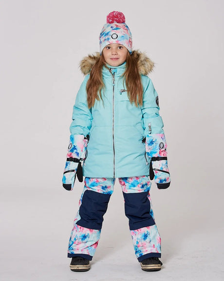Two-Piece Play Snowsuit Blue Flower Print | Deux par Deux | Jenni Kidz
