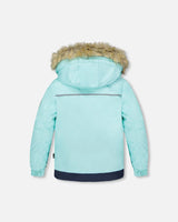 Two-Piece Play Snowsuit Blue Flower Print | Deux par Deux | Jenni Kidz