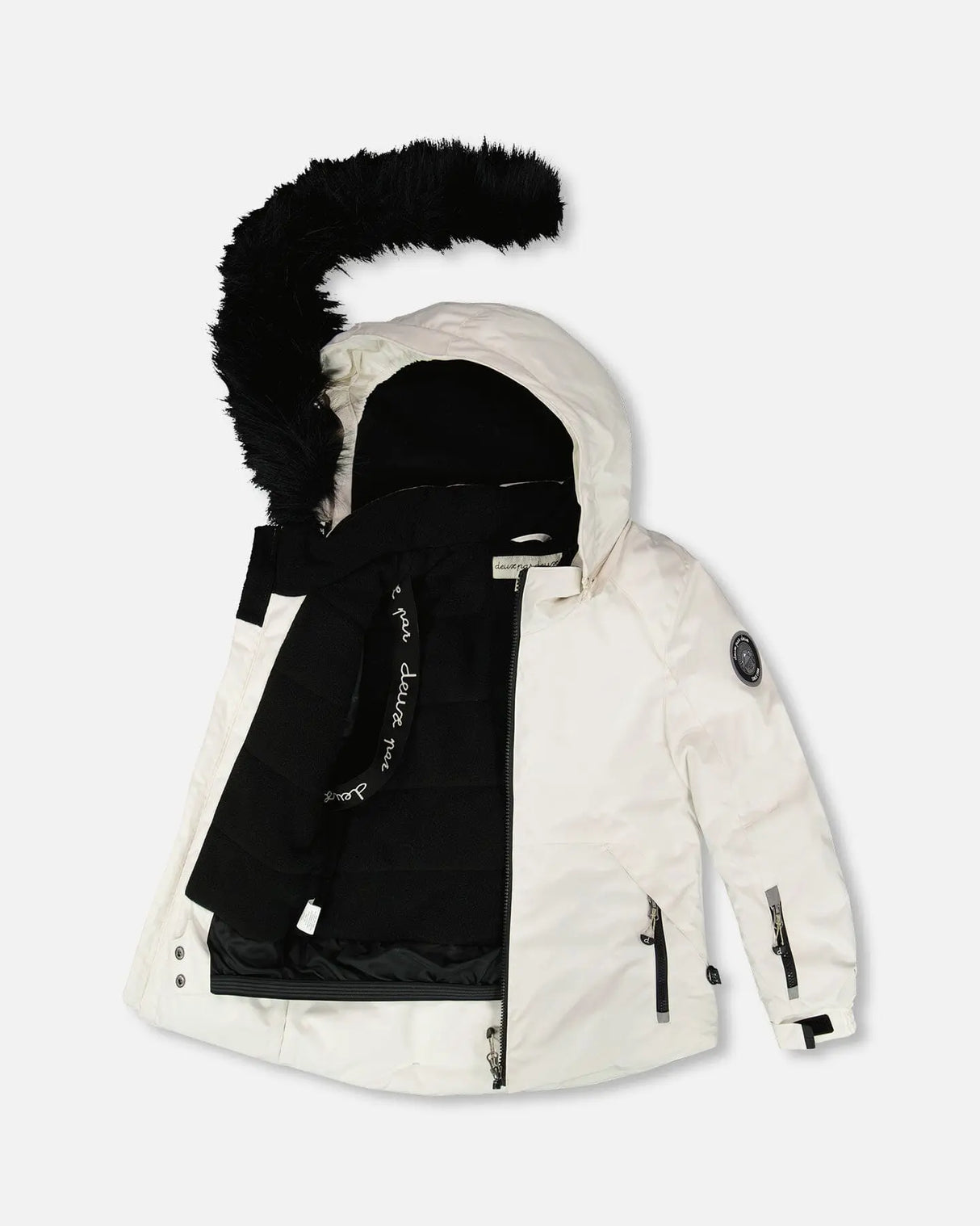 Two-Piece Play Snowsuit Off-White With Printed Pants | Deux par Deux | Jenni Kidz