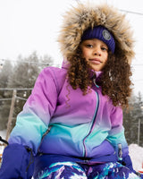 Two-Piece Play Snowsuit Purple Mountain Print | Deux par Deux | Jenni Kidz