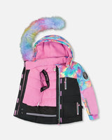 Two-Piece Play Snowsuit Rainbow Heart Print | Deux par Deux | Jenni Kidz