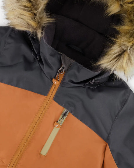 Two-Piece Play Snowsuit With Colorblocked Jacket Black | Deux par Deux | Jenni Kidz