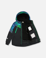 Two-Piece Play Snowsuit With Colorblocked Jacket Green | Deux par Deux | Jenni Kidz