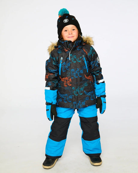 Two-Piece Play Snowsuit With Printed Jacket Blue | Deux par Deux | Jenni Kidz