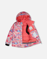 Two Piece Snowsuit Air Blue Printed Marble | Deux par Deux | Jenni Kidz