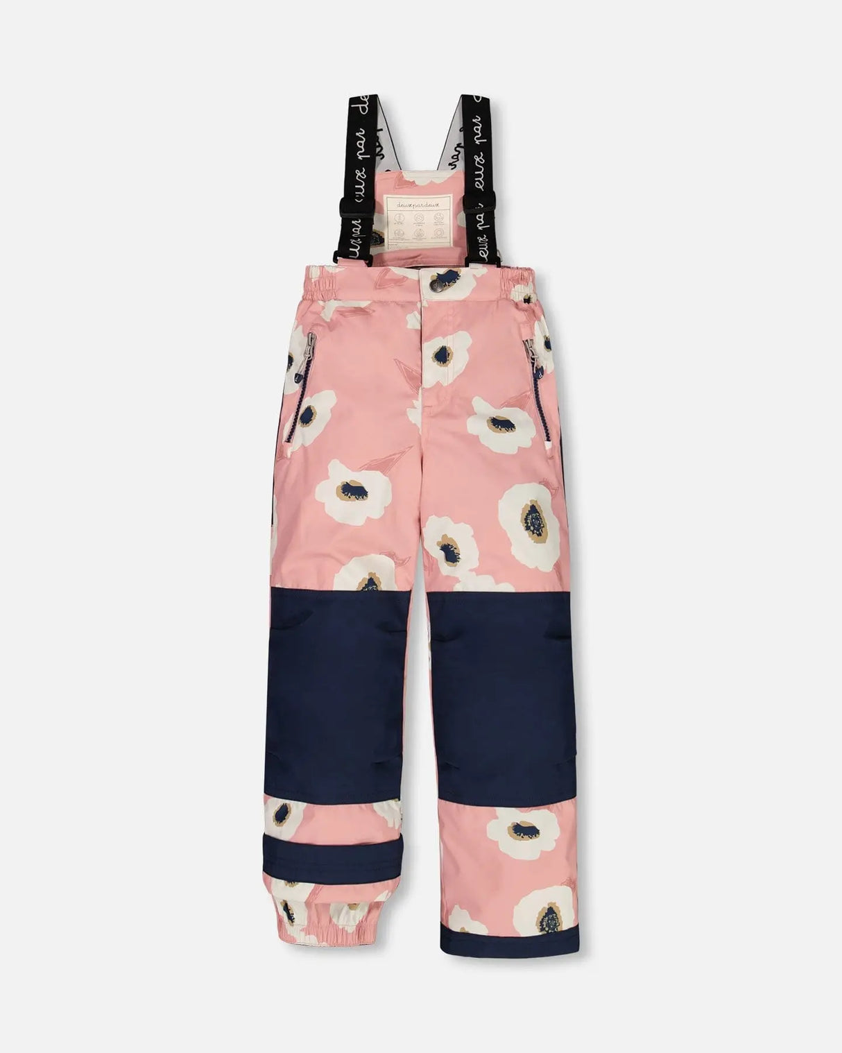 Two Piece Snowsuit Allover Print Pink Printed Off White Flowers | Deux par Deux | Jenni Kidz