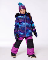 Two Piece Snowsuit Printed Aurora Borealis And Purple | Deux par Deux | Jenni Kidz