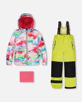 Two Piece Snowsuit Printed Bubbles And Lime | Deux par Deux | Jenni Kidz