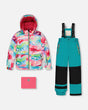 Two Piece Snowsuit Printed Bubbles And Turquoise | Deux par Deux | Jenni Kidz