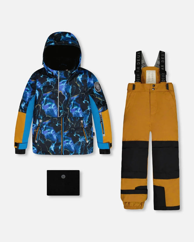 Two Piece Snowsuit Spice And Printed Storm | Deux par Deux | Jenni Kidz