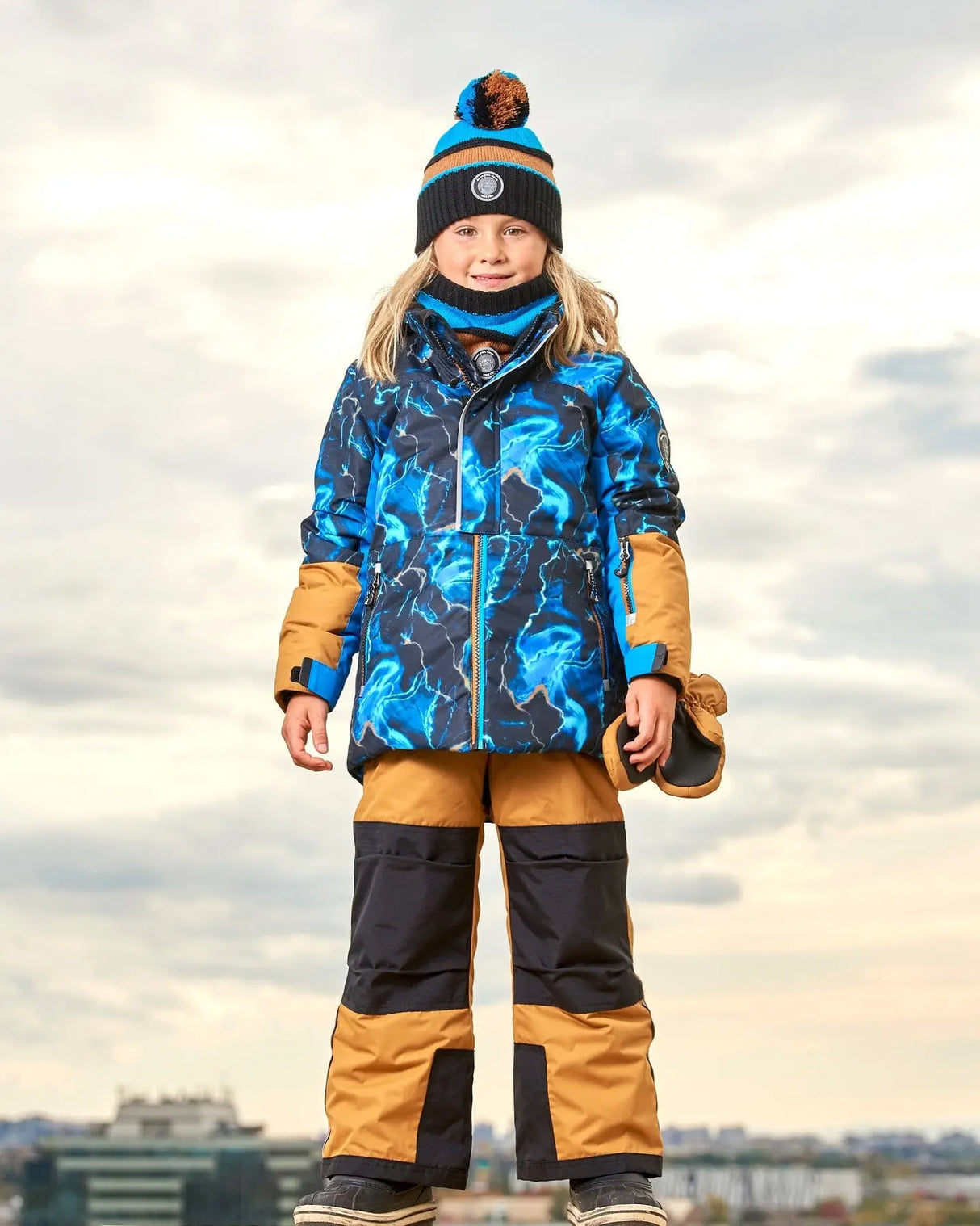 Two Piece Snowsuit Spice And Printed Storm | Deux par Deux | Jenni Kidz